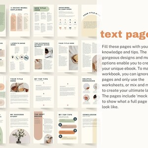 Modèles d'ebooks aux couleurs douces | Cahier d'exercices en toile coloré | Ebook de créateur de cours naturel image 3