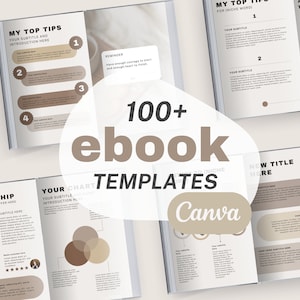 Ebook templates minimal brown | Canva workbook neutral | Course creator ebook