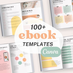 Ebook templates pastel | Canva workbook colorful | Course creator ebook