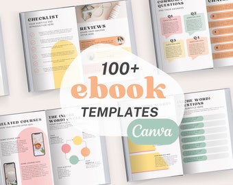 Ebook templates pastel | Canva workbook colorful | Course creator ebook