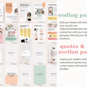 Ebook Vorlagen Pastell | Canva Workbook Bunt | Platzersteller ebook Bild 7