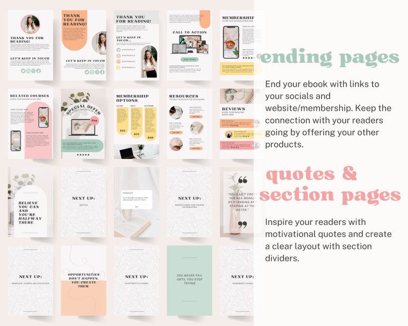 Ebook Vorlagen Pastell | Canva Workbook Bunt | Platzersteller ebook Bild 7