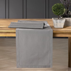 Elevate Your Christmas Table with Our Chic Grey Linen Table Runner. Festive Table Decor, Free Shipping Included. Birthday, Housewarming Gift