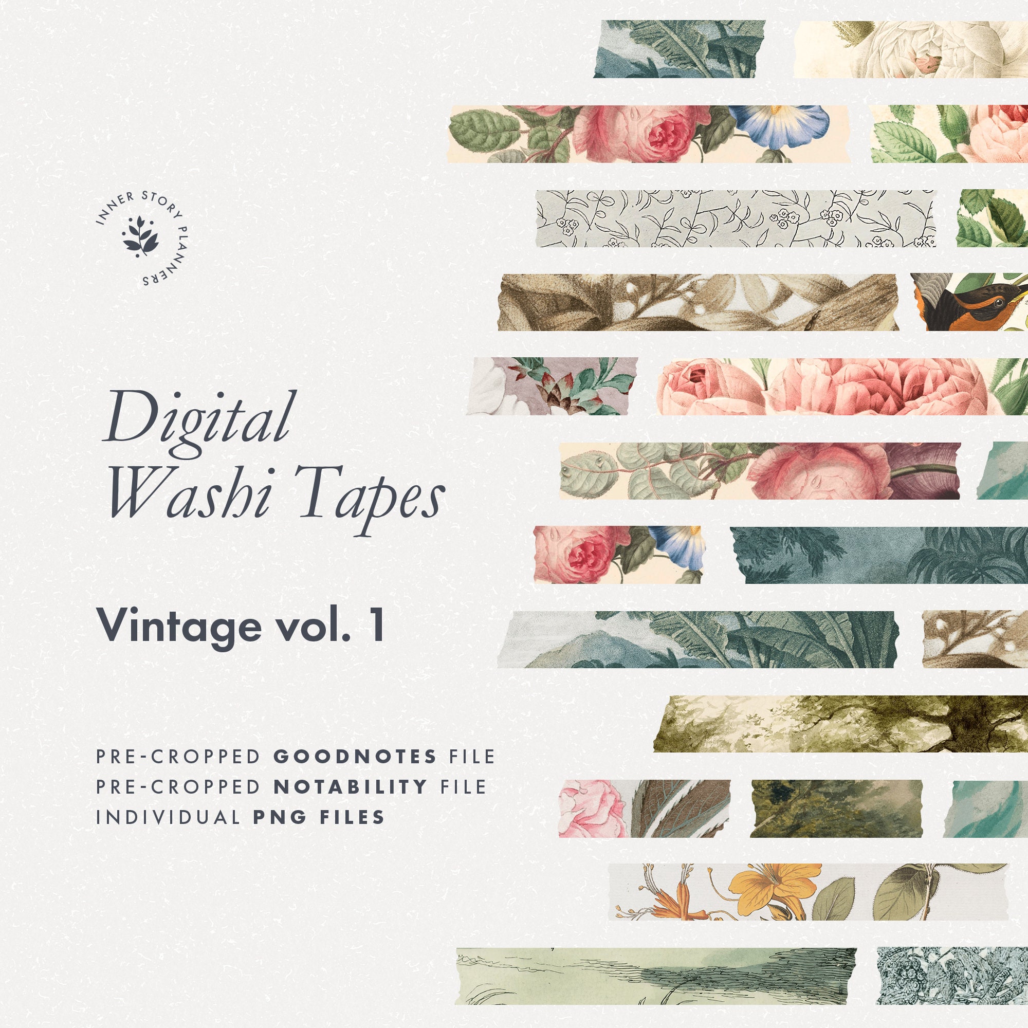 Digital Lace Washi Tapes Printable Vintage Strips Ephemera Tapes Instant  Download Digital Collage Sheet Embellishment WT002 