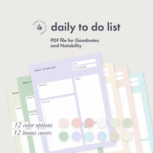 Digital To Do List Goodnotes Template, Pastel To Do List Page, Daily Undated Task List, Digital Planner Aesthetic Checklist Template PDF