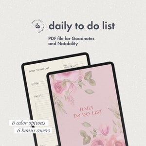 Digital To Do List Goodnotes Template, Romantic To Do List Page, Daily Undated Task List, Digital Planner Aesthetic Checklist Template PDF