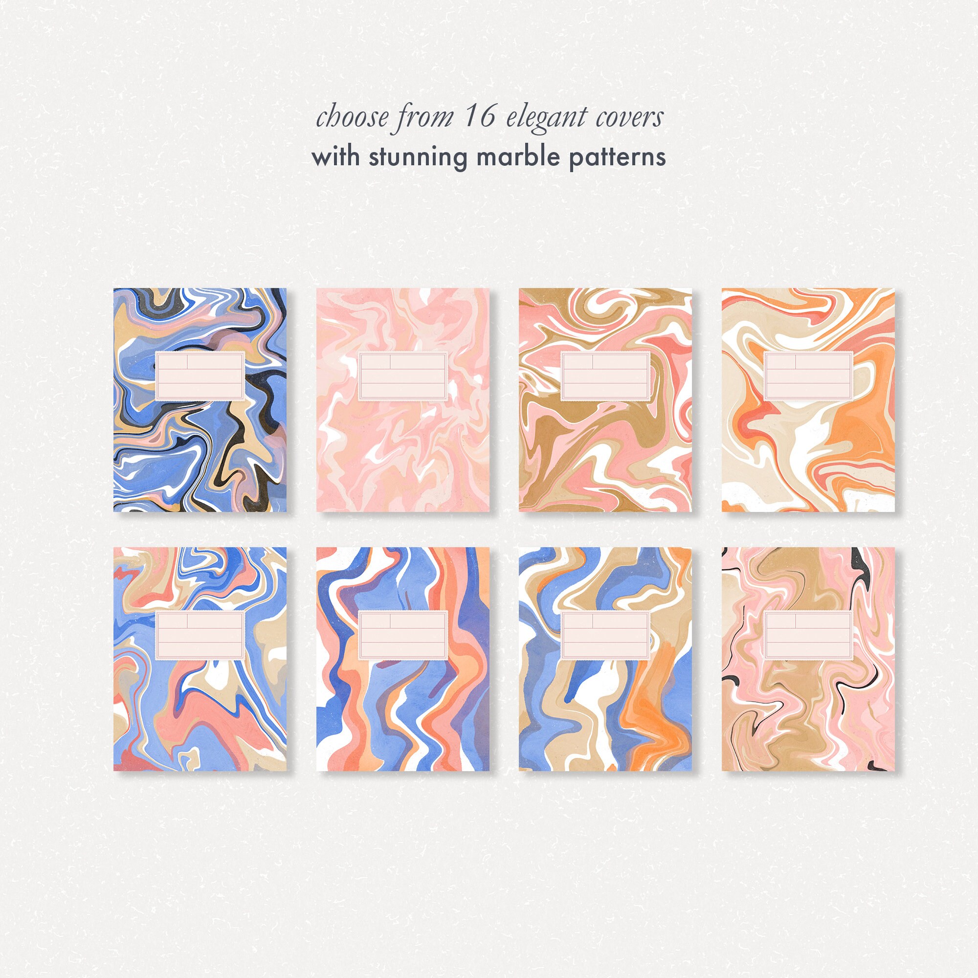 Marble Paint Digital Notebook Covers, Goodnotes Notability iPad (PDF ...