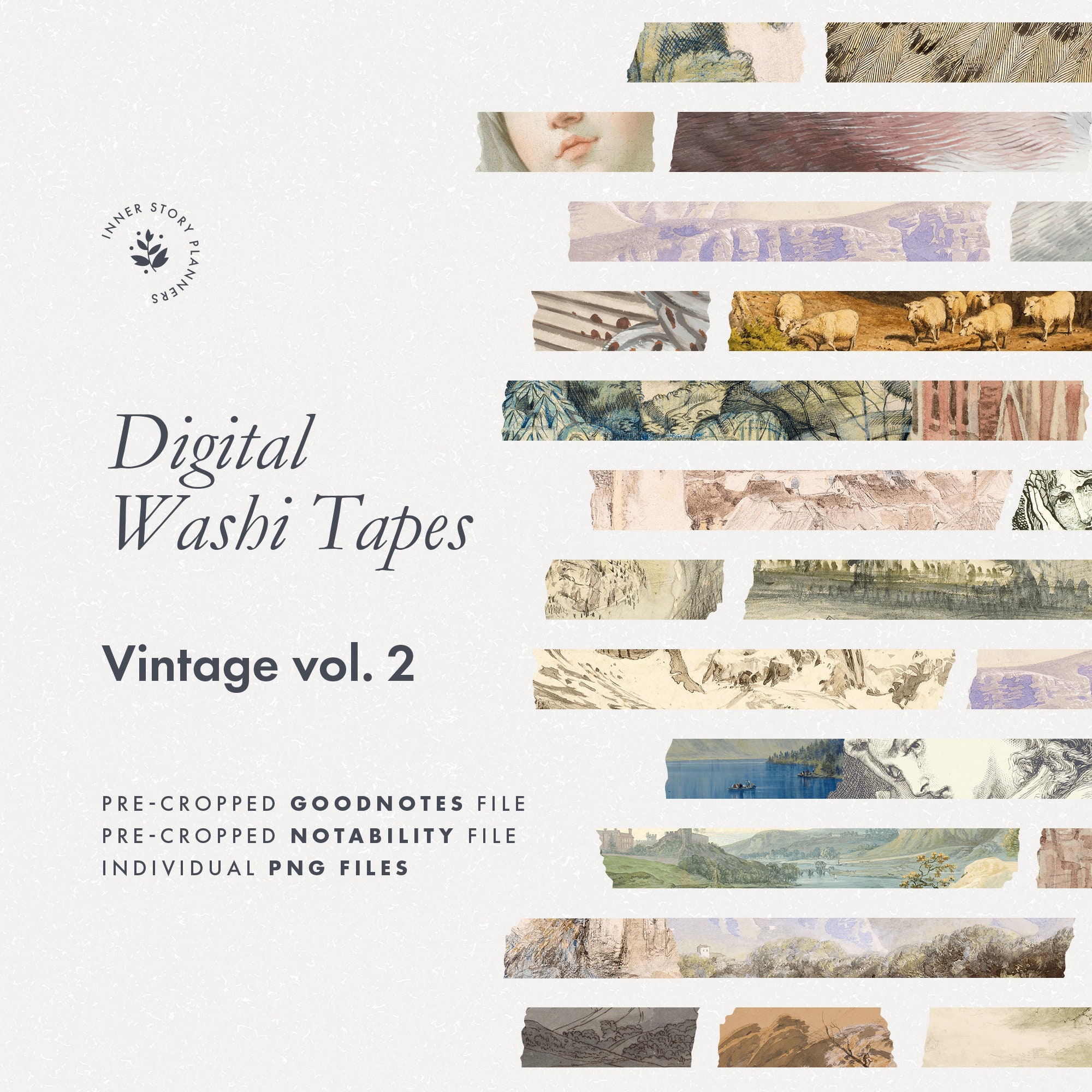 Digital Washi Tape - Neutral Wedding – kjunstudio