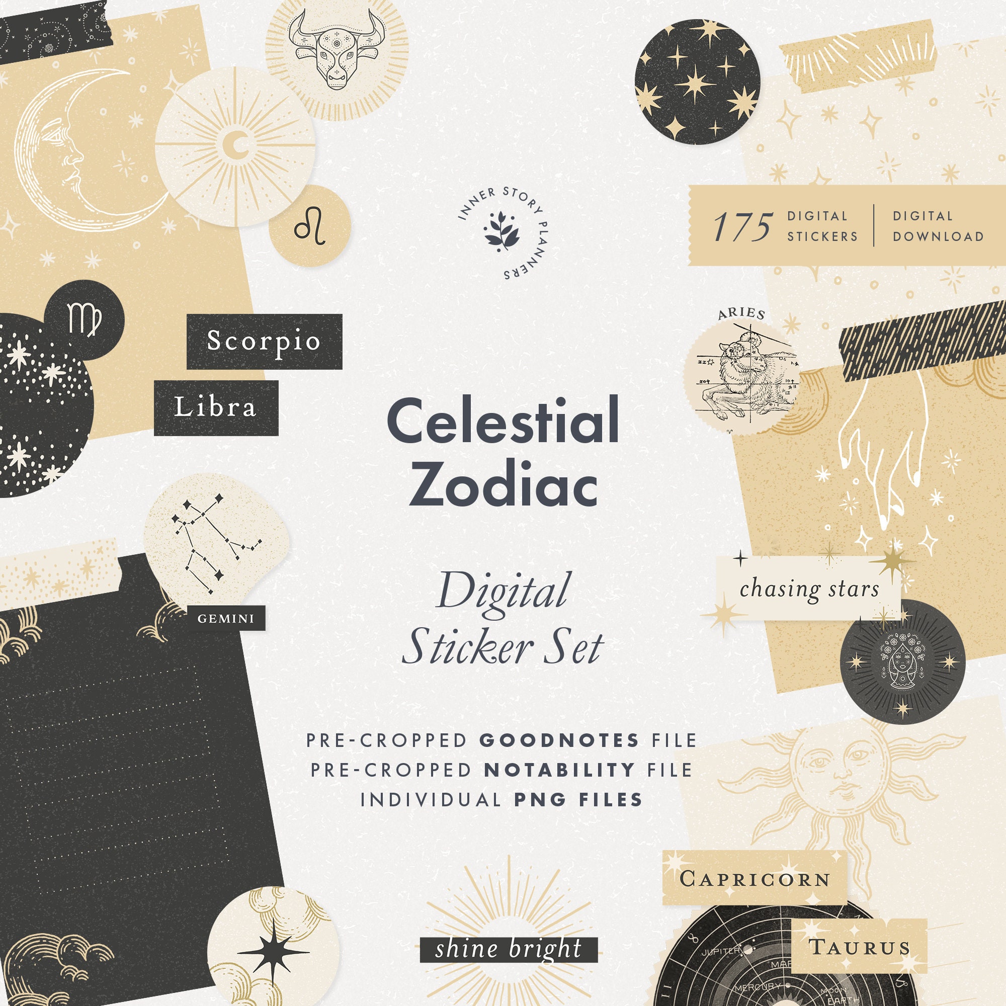 2023 Celestial Journal in Brown • {Astrology} Vegan Leather