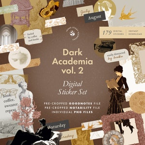 Dark Academia Days Sticker Sheet – T's Stationery