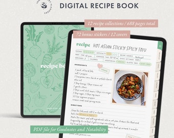 Libro de recetas digital: Goodnotes, Notability, libro de recetas para iPad (PDF)
