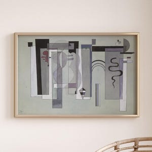 Kandinsky Reunited Surfaces Geometric Poster, Abstract Modern Art Print, Minimalist Exhibition Artwork for Home Gallery Decor