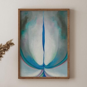 Georgia O&#39;Keeffe, Blue Line, Art Lover Gift, New Home Gift, Large Wall Art, Botanical Art, Housewarming Gift