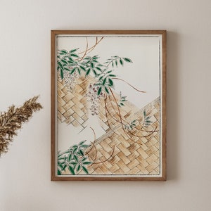 Wisteria illustration from the Shin Bijutsukai, Japanese Wall Art, Eclectic Home Decor, Fine Art Print, Gallery Wall Home Decor