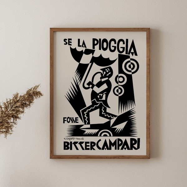 Bitter Campari Vintage Print, Food and Drink Poster, Bar Decor, Manifestation Art Print, Gift Idea