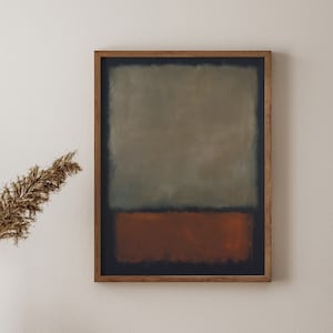 Mark Rothko Poster, Rothko Ausstellungsposter, Rothko Kunstdruck, abstrakter Minimalismus Malerei, abstrakter expressionistischer Druck