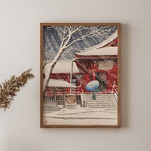 The Kasuga Shrine in Nara, Vintage Poster, Kawase Hasui Print, Vintage Japanese Painting