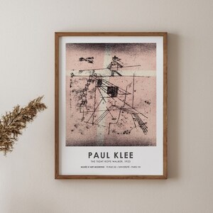 Paul Klee Abstract Poster, The Tight Rope Walker, Fine Art Print, Bedroom Wall Art, Gift Idea, High Quality Prints