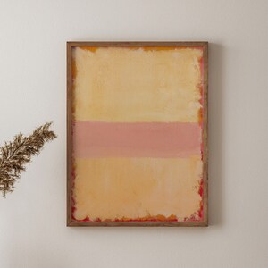 Impression d&#39;art Mark Rothko, couleurs chaudes, affiche d&#39;exposition, peinture minimalisme abstrait, impression expressionniste abstrait