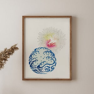Nature illustration from the Shin Bijutsukai, Japanese Decor, Fine Art Print, Gallery Wall Home Decor, Eclectic Home Decor