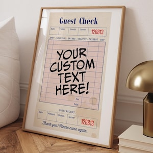 Poster personalizzato per scontrino, poster con citazioni personalizzate, decorazione da parete per appartamento, poster personalizzato, regalo personalizzato, stampa alla moda, NGC-01