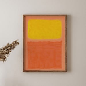 Mark Rothko Vintage Exhibition Poster, Abstract Art, Orange Poster, Home Decor Poster