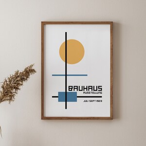 Bauhaus Exhibition Poster, Geometric Maximalist Trendy Print, Bauhaus Art Print