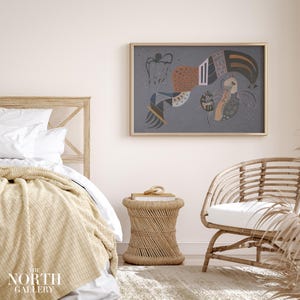 Kandinsky Tempered Momentum Poster - 1944 Abstract Biomorphic Wall Art, Modernist Print, Gallery Print, Housewarming Gift Idea