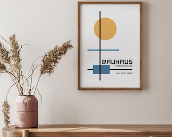 Bauhaus Exhibition Art Print, Geometric Wall Decor