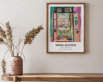 Henri Matisse 'Open Fenster' Kunstdruck, Mid Century Modern Wanddekoration