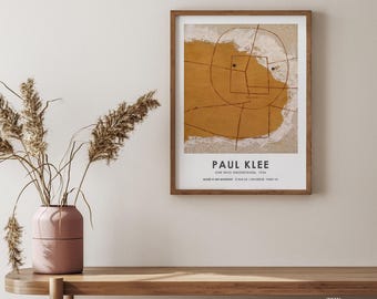 Paul Klee Exhibition Poster, Surrealist Abstract Art Print