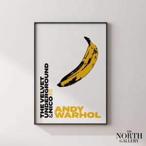Andy Warhol Banana Exhibition Poster Print, Andy Warhol Print, Exhibition Wall Art, Gallery Wall Art