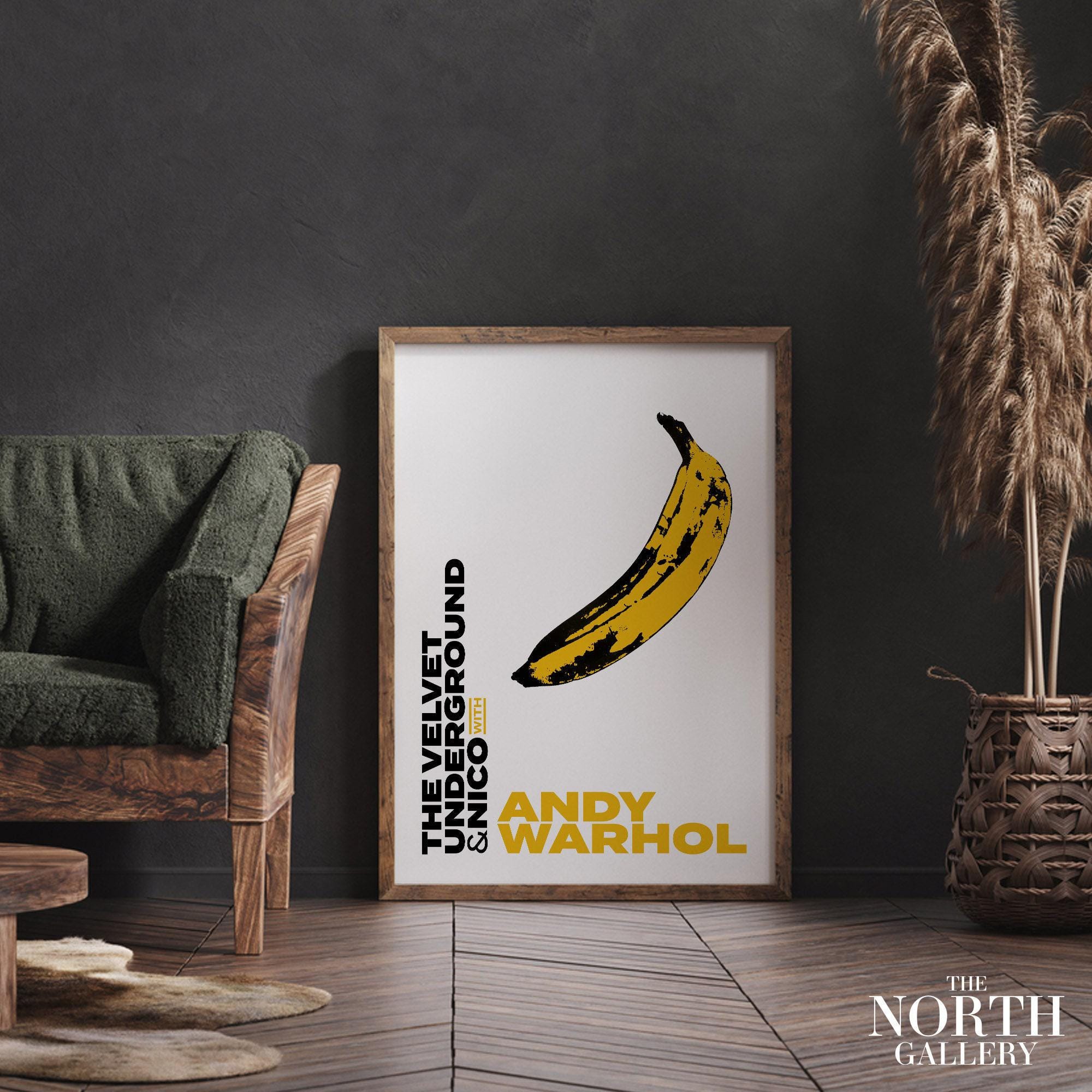 Andy Warhol Banana Exhibition Poster, Pop Art Gallery Wall Print