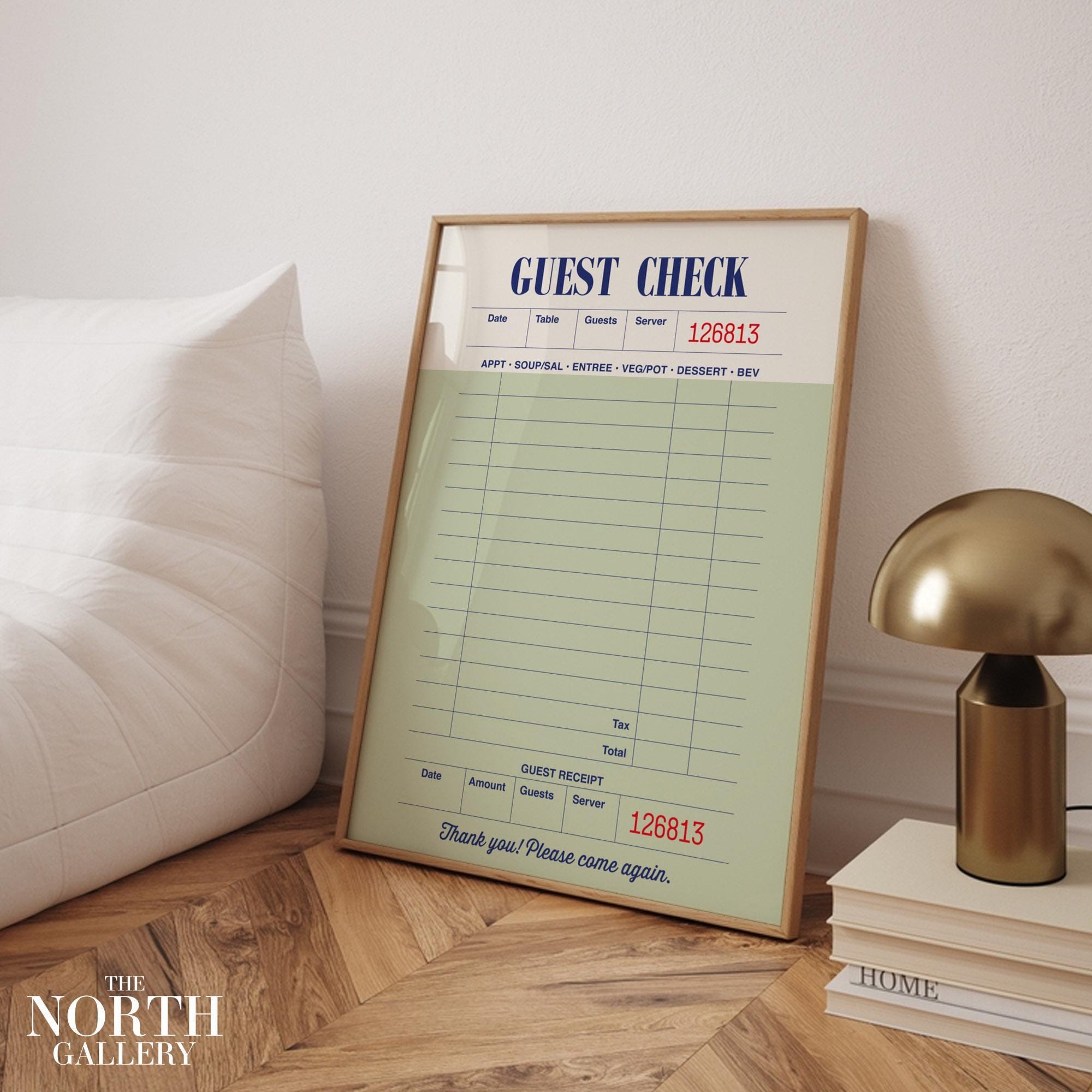 Diner Receipt - Etsy, image size:2000x2000