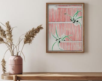 Morning Glory Japanese Art Print, Shin Bijutsukai Floral Poster