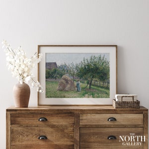 Camille Pissarro, Apple Trees in Eragny, Camille Pissarro Artwork, Farmhouse Decor, Antique Reproduction