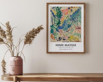 Henri Matisse Landscape Art Print, Vintage Exhibition Poster