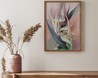 Georgia O'Keeffe Print, White Bird of Paradise, Botanical Art