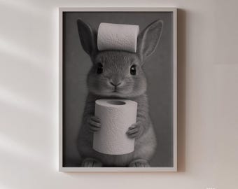 Lustiges Toilettenpapier Poster | Badezimmer Humor Print