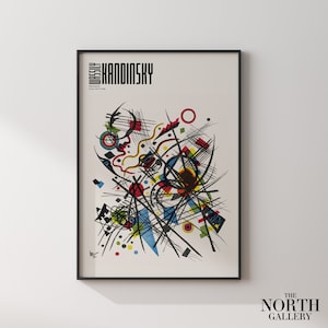 Kandinsky Wall Art, Geometric Abstract, Colorful Print, Minimalist Decor, Museum Poster, Mid Century Modern, Wall Decor, High Quality Print