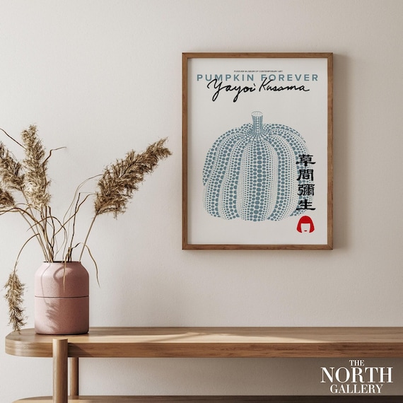 アートポスターNO.11(15862) Yayoi Kusama Blue Pumpkin Forever Exhibition Poster, Contemporary