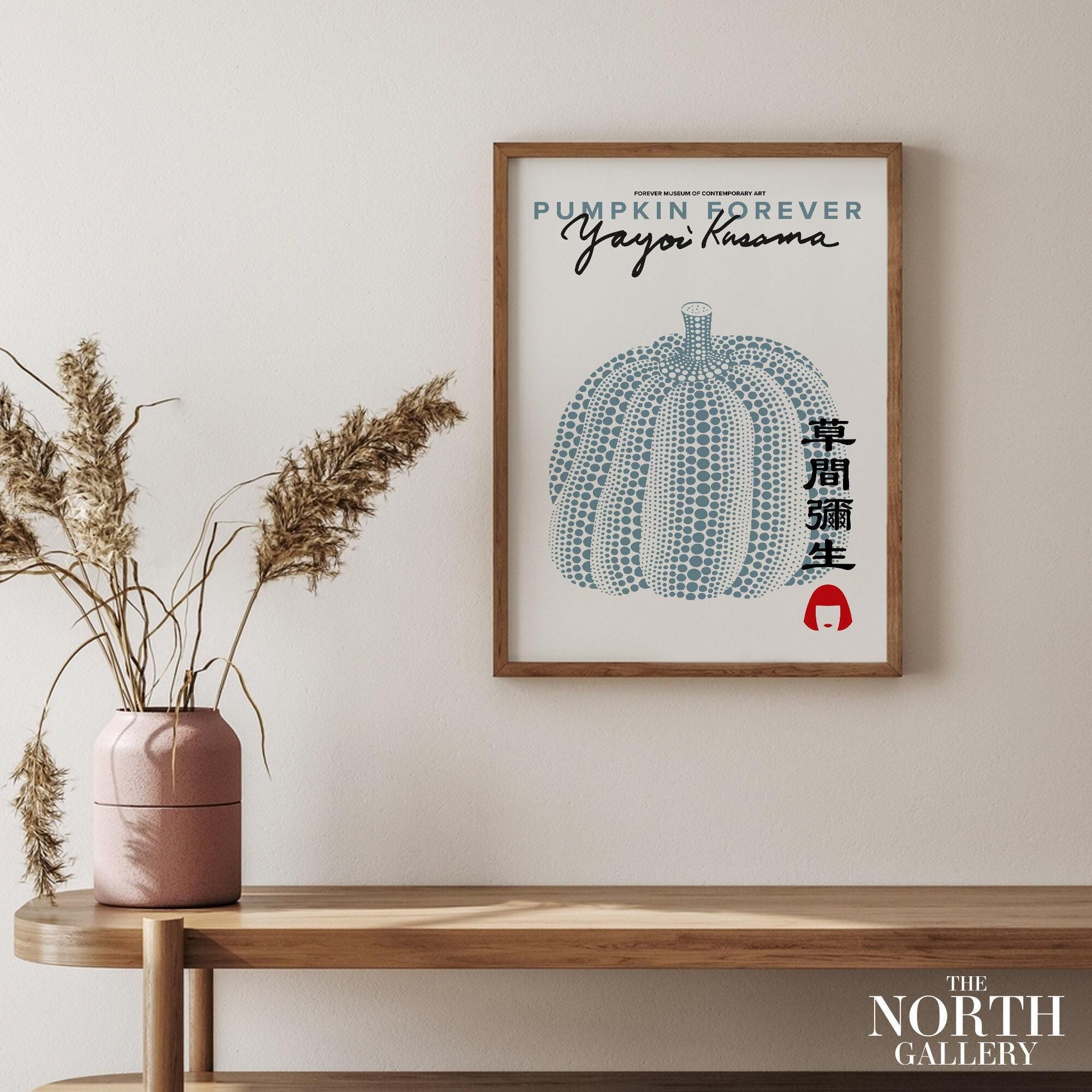 Yayoi Kusama Blue Pumpkin Forever Exhibition Poster, Contemporary