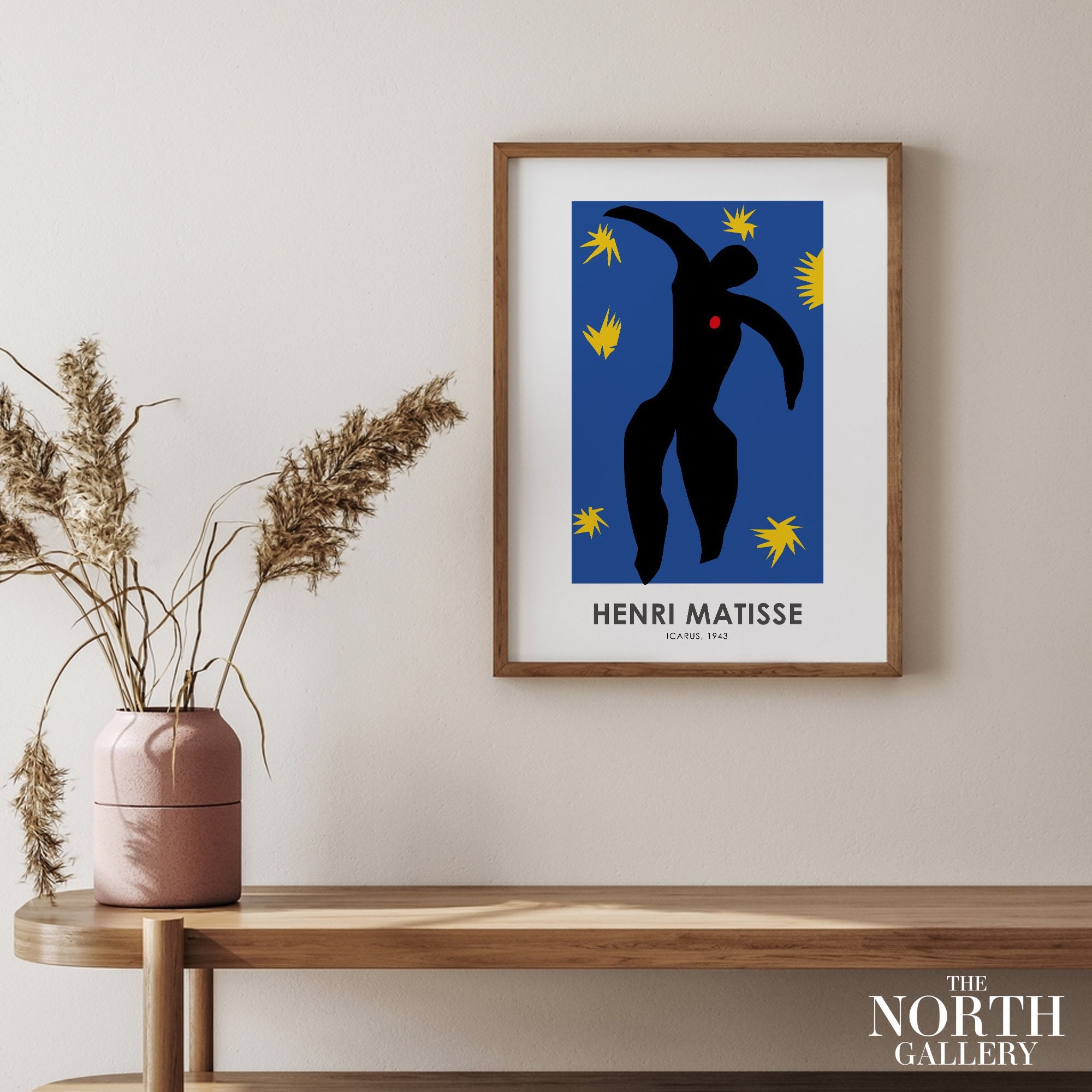 Pathos Studio Stampa D'Arte Henri Matisse - La Caduta Di Icaro, Stampa Giclée Su Carta Lucida 300g/m², Dimensioni 29,7 X 41,9 Cm (A3), Inchiostri Pigmentati Archivistici