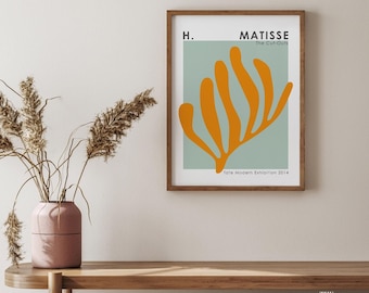Matisse Cut Outs Exhibition Poster, Abstract Leaf Art Print