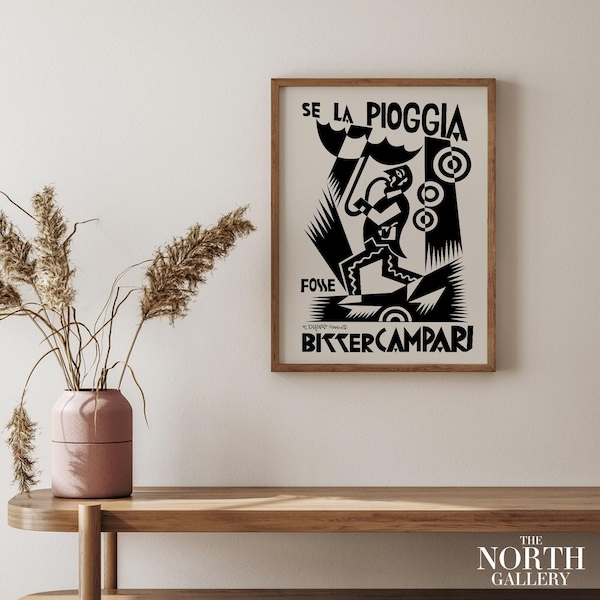 Bitter Campari Vintage Print, Food and Drink Poster, Bar Decor, Manifestation Art Print, Gift Idea