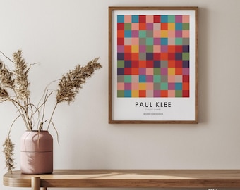 Paul Klee Color Chart Exhibition Poster, Abstract Art Print
