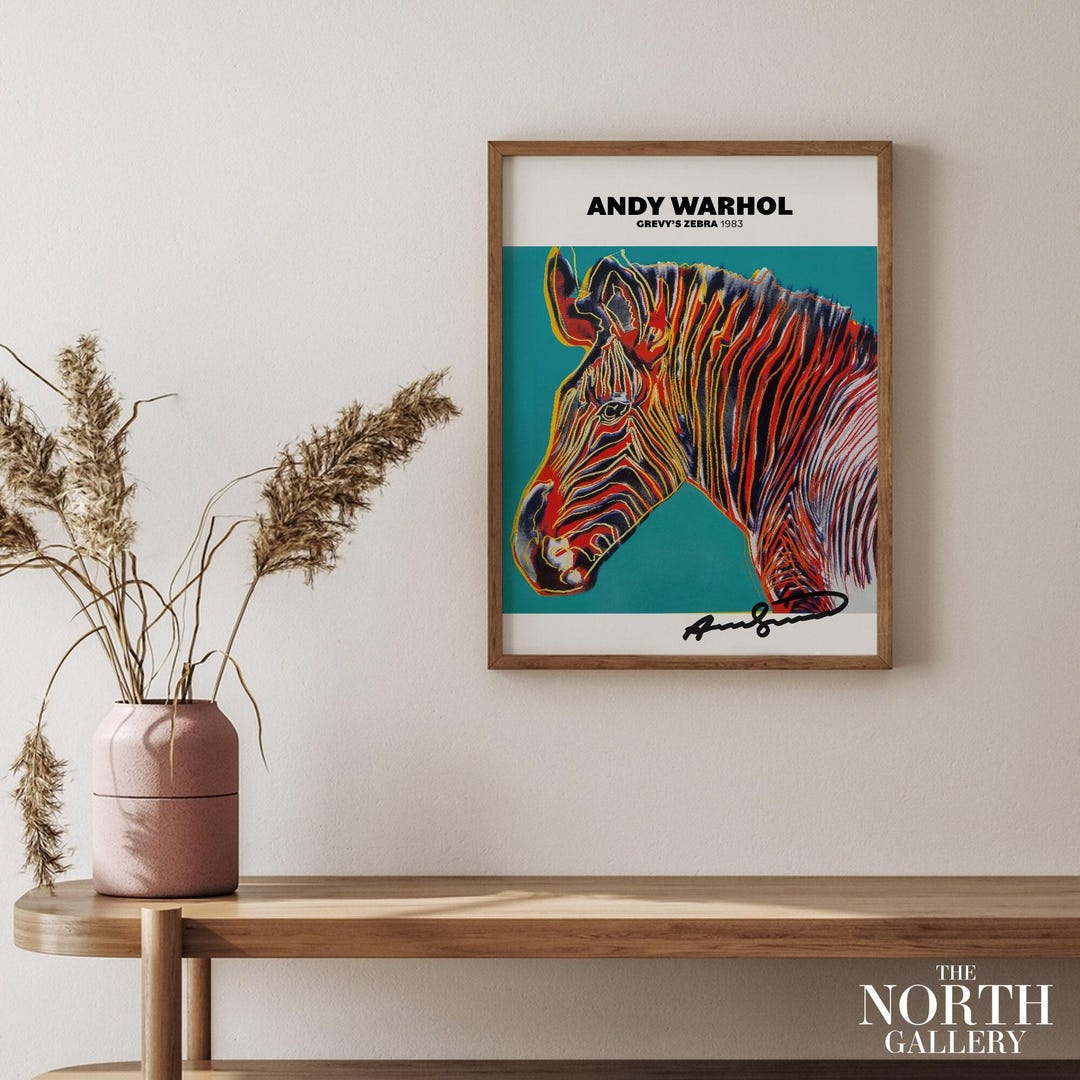 NIFTY／Andy Warhol Andy Warhol Exhibition Pop Art Print, Grevy's Zebra, Animal Prints