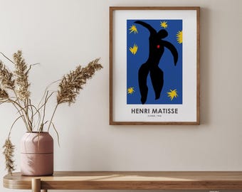 Henri Matisse Icarus Exhibition Poster, Minimalist Gallery Wall Art