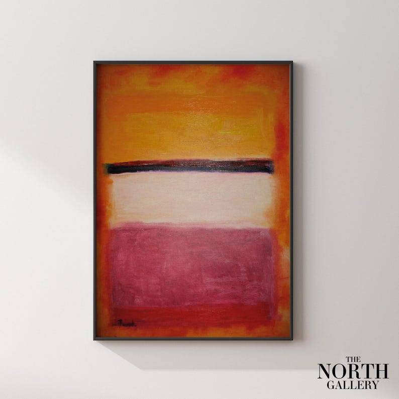 Mark Rothko Art Print, Abstract Expressionist Painting, Modern Home ...