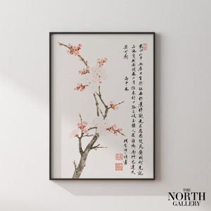 Xiang Shengmo Wall Art, Pink Blossom Prints, Sakura Poster, Flower Wall Decor, Japan Poster Print
